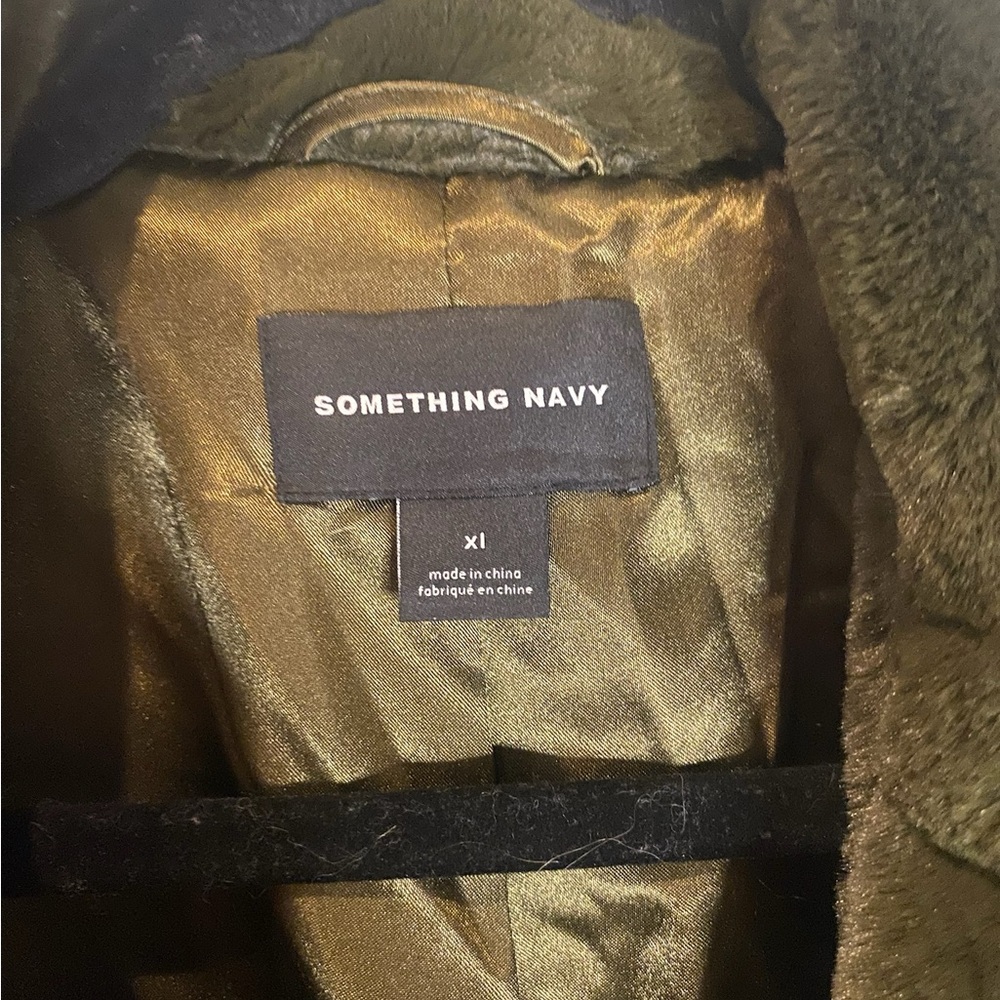 Something Navy Deep Green Teddy Jacket - Picture 2 of 8